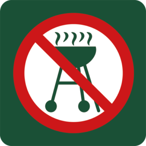 Naturstyrelsens Piktogram Grill forbudt