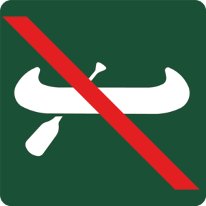 Naturstyrelsens Piktogram Kano forbudt