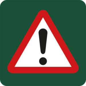 Naturstyrelsens Piktogram MTB Giv agt