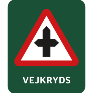 Naturstyrelsens Piktogram MTB farligt vejkryds