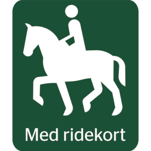 Naturstyrelsens Piktogram Ridning tilladt med ridekort