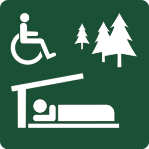 Naturstyrelsens Piktogram Shelter handicap