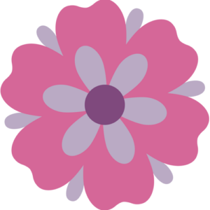 Retro blomst 01 sticker