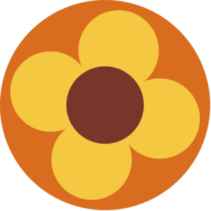 Retro blomst 12 sticker