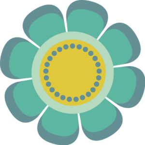 Retro blomst 14 sticker