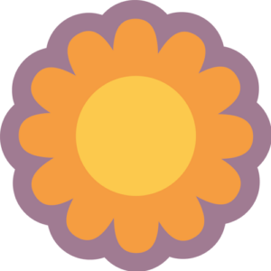 Retro blomst 15 sticker