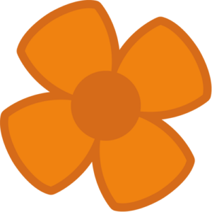 Retro blomst 17 sticker