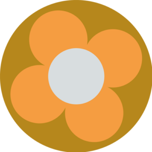 Retro blomst 18 sticker