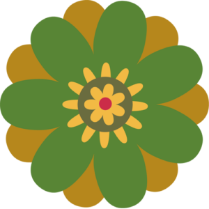 Retro blomst 19 sticker