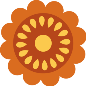 Retro blomst 20 sticker