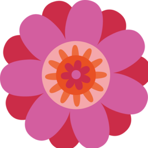 Retro blomst 21 sticker
