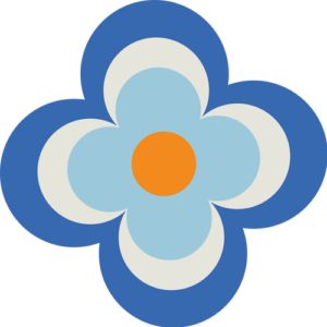 Retro blomst 23 sticker