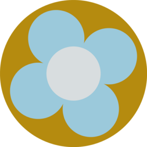 Retro blomst 24 sticker