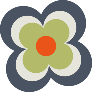 Retro blomst 25 sticker