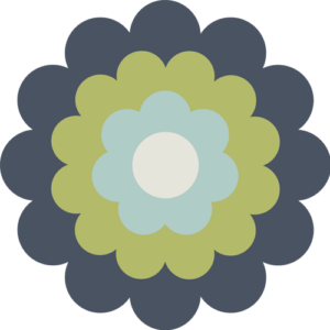 Retro blomst 26 sticker