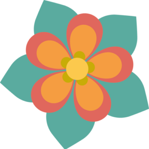 Retro blomst 27 sticker