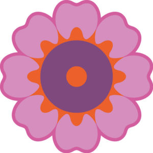 Retro blomst 28 sticker
