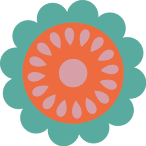 Retro blomst 29 sticker