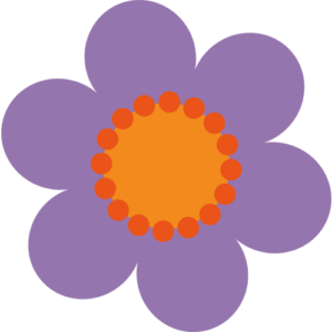 Retro blomst 30 sticker