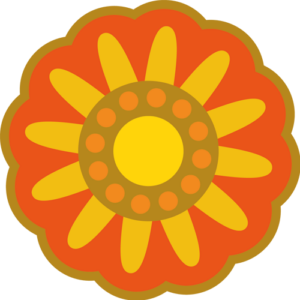Retro blomst 31 sticker