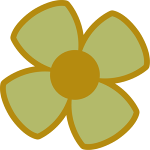 Retro blomst 34 sticker
