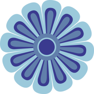 Retro blomst 36 sticker