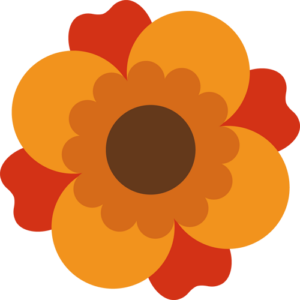 Retro blomst 37 sticker