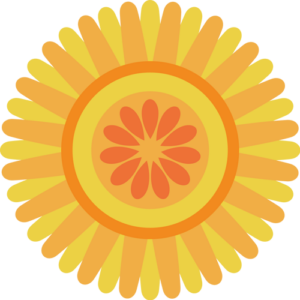 Retro blomst 38 sticker