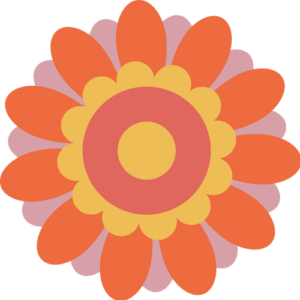 Retro blomst 41 sticker