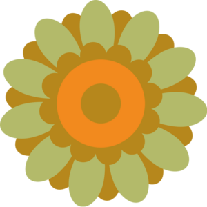 Retro blomst 46 sticker