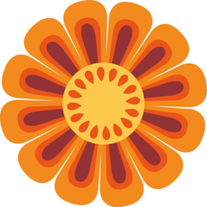Retro blomst 47 sticker