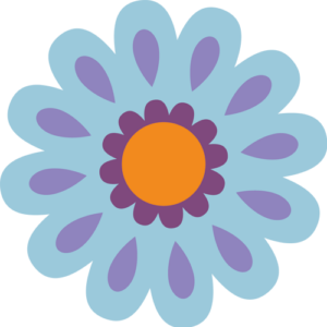 Retro blomst 49 sticker