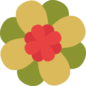 Retro blomst 50 sticker