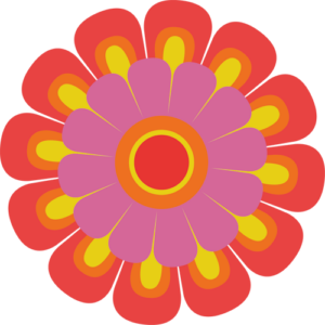 Retro blomst 51 sticker