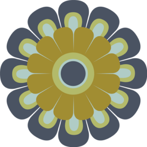 Retro blomst 52 sticker