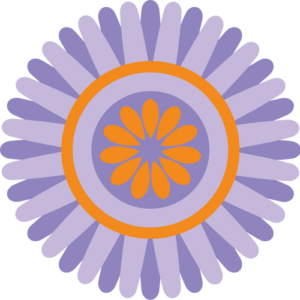 Retro blomst 56 sticker