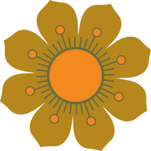 Retro blomst 57 sticker
