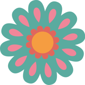 Retro blomst 59 sticker