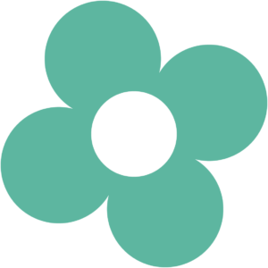 Retro blomst 70 sticker