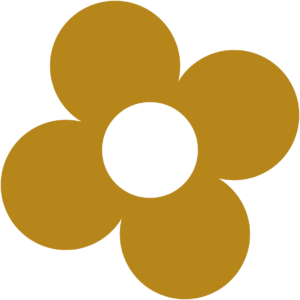 Retro blomst 80 sticker