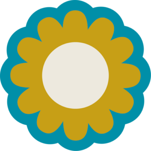 Retro blomst 83 sticker